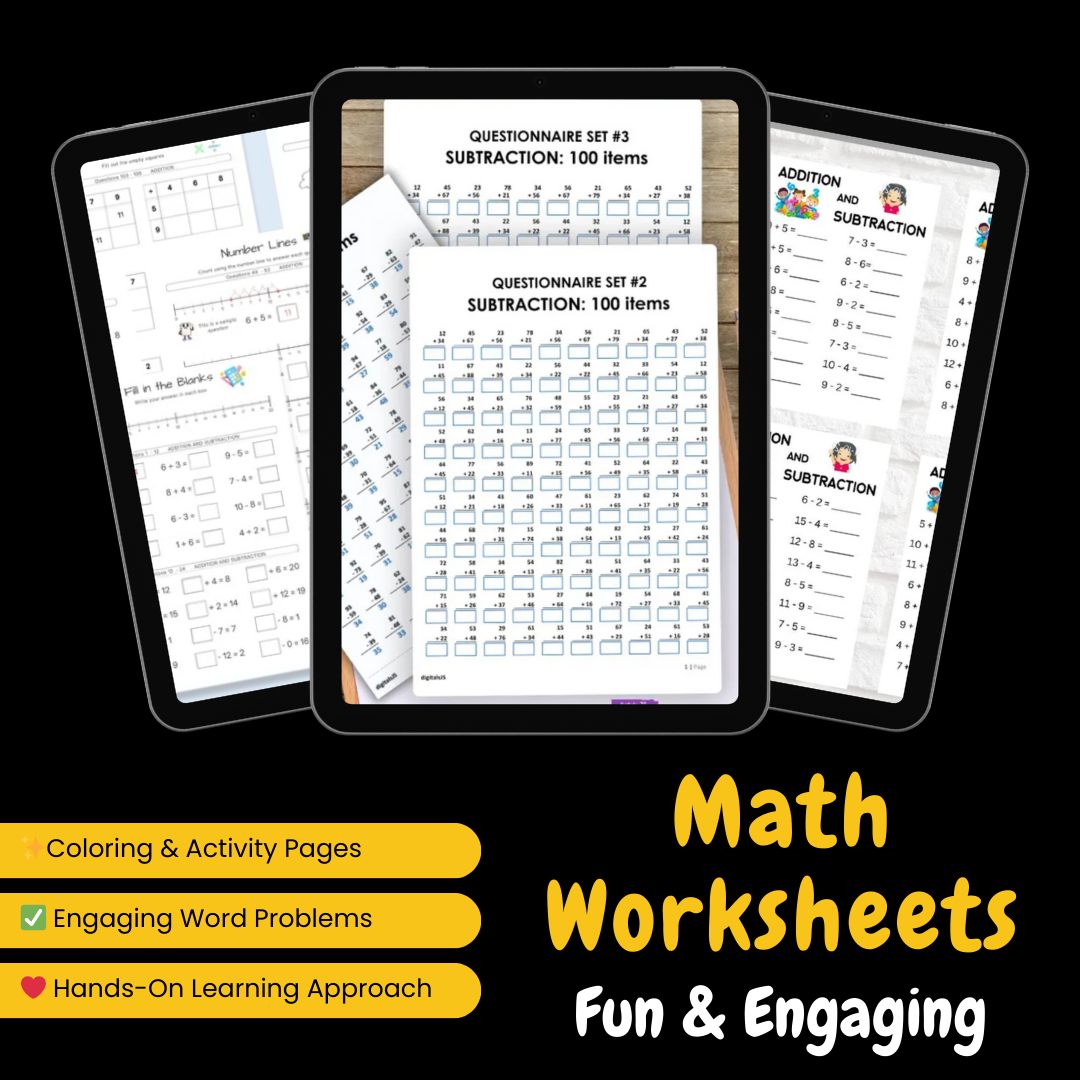Math Worksheets – Fun & Engaging (Grade 1 -12)