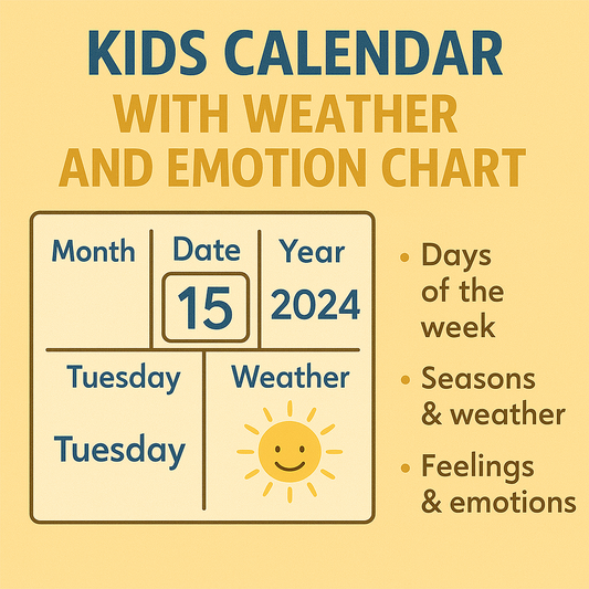 Kids calendar with weather and emotion chart
