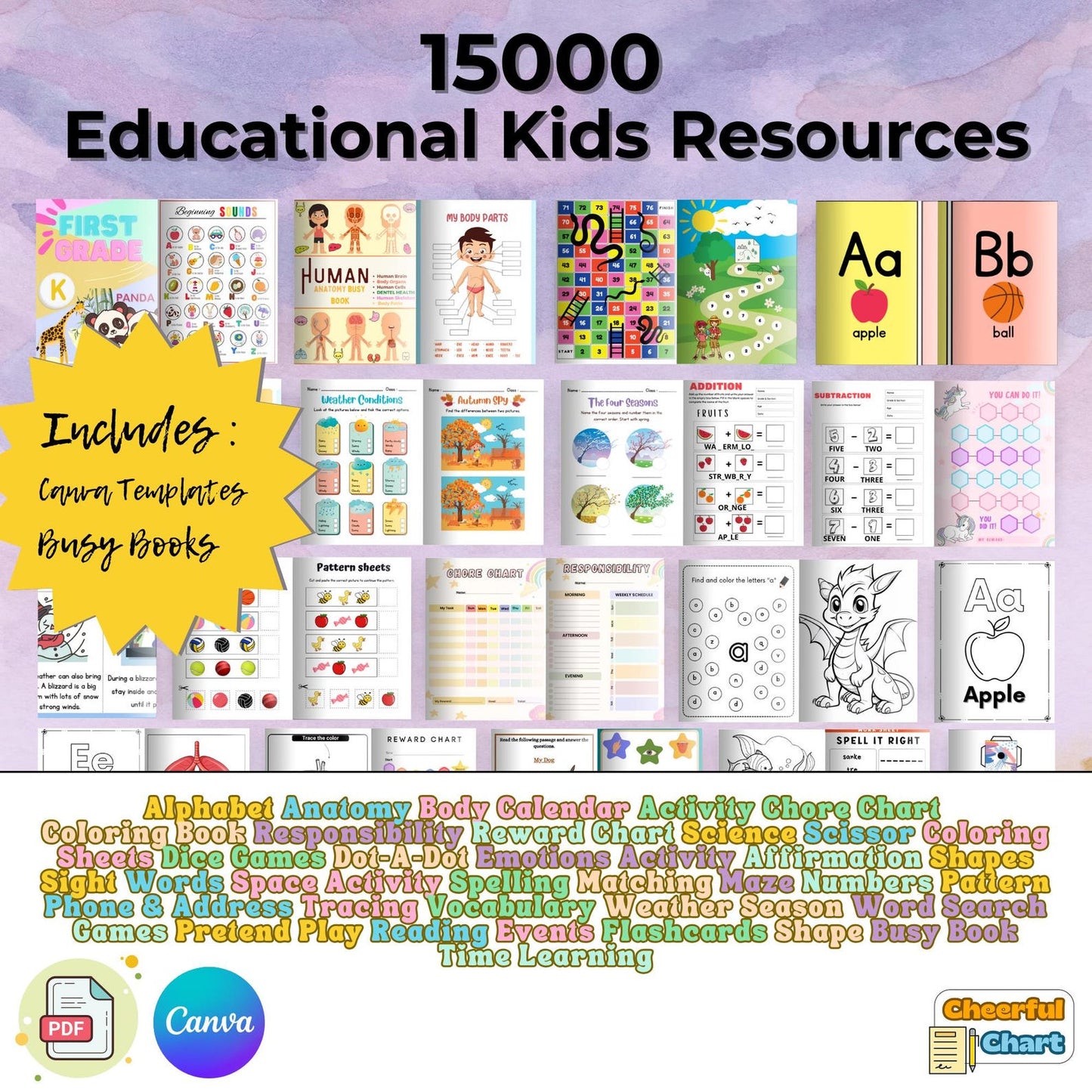 15000 Educational Kids Resources Bundle